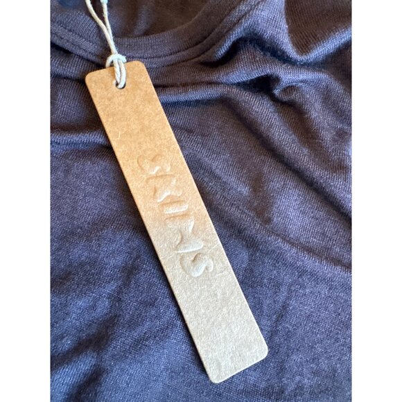 Skims Sheer Modal Maxi Dress L Phoenix Brown Long Sleeve Stretch Loungewear NWT - Picture 7 of 11